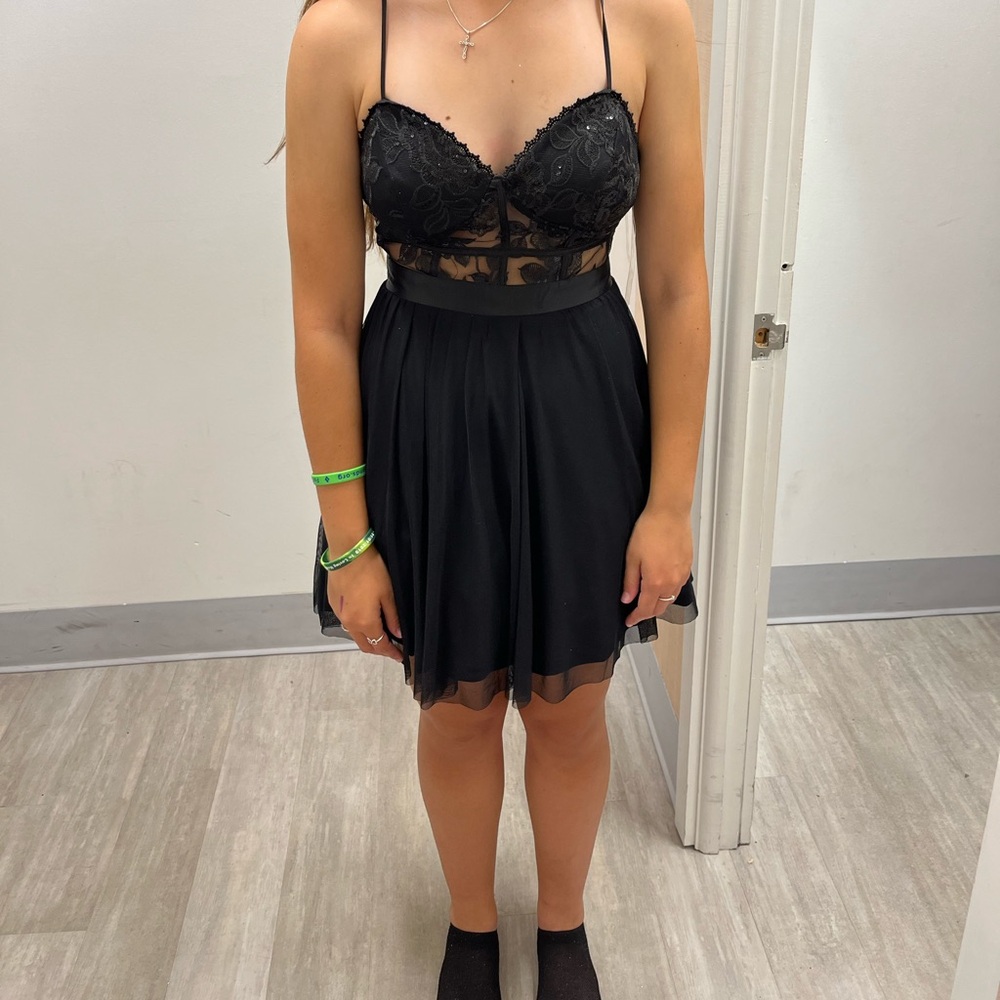 Black Sparkly Homecoming Dress
